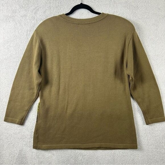 VTG Connie A Lee Wool Blend Safari Sunset Grandmacore Sweater Size M/L - Picture 2 of 11